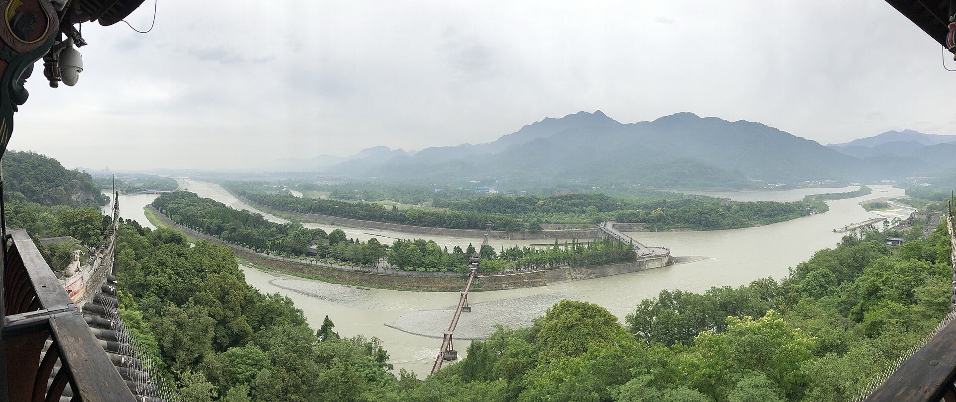 都江堰水利工程全景实景